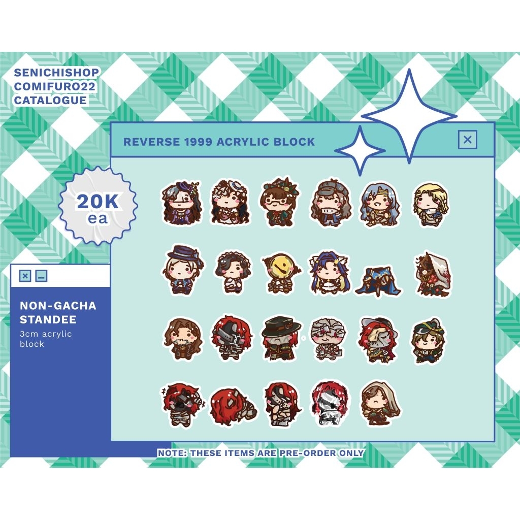 Reverse1999 Chibi Acrylic Block