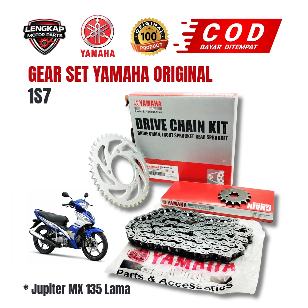 GEAR SET JUPITER MX 135 OLD YAMAHA ORIGINAL YGP KODE : 1S7 UNTUK JUPITER MX 135 LAMA