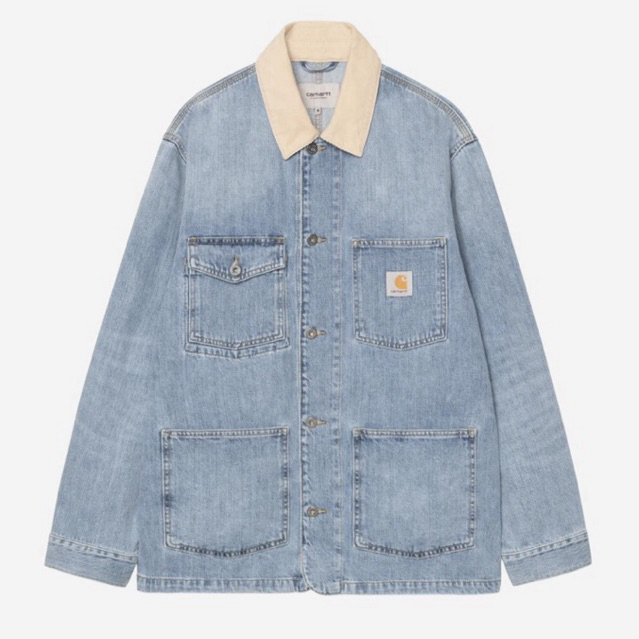 CARHARTT WIP Warren Chore Coat Blue Burst Original Resmi