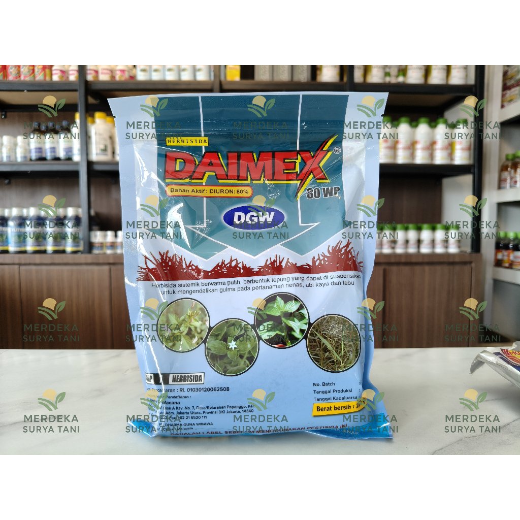 [Herbisida Sistemik] DGW DAIMEX 80WP - Diuron 80% (Pembunuh/Racun Pra-Tumbuh Pengendali Gulma Rumput