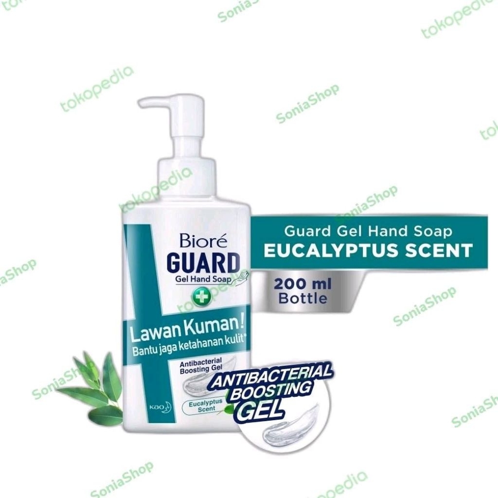 Biore Guard Gel Hand Soap Eucalyptus Antibacterial 200ml