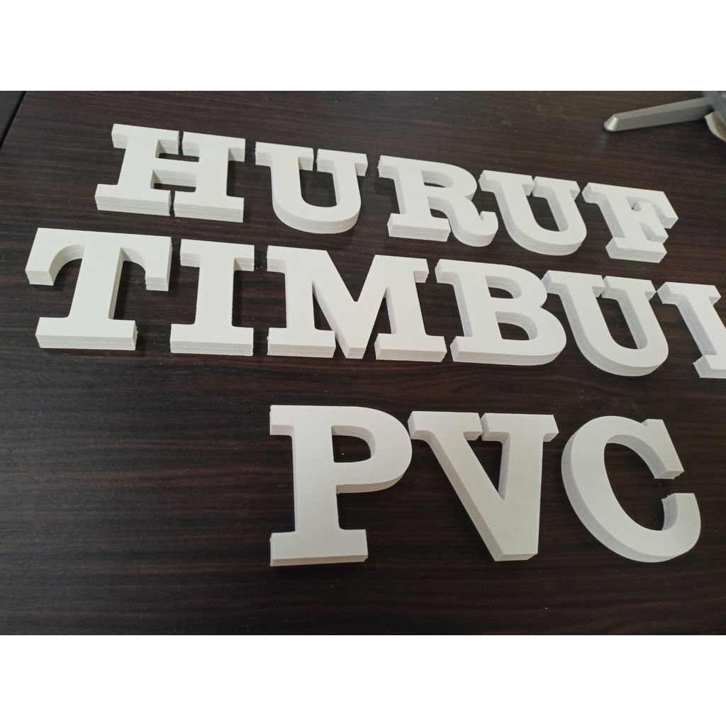 (tinggi 20 cm) HURUF TIMBUL PVC tebal 20mm