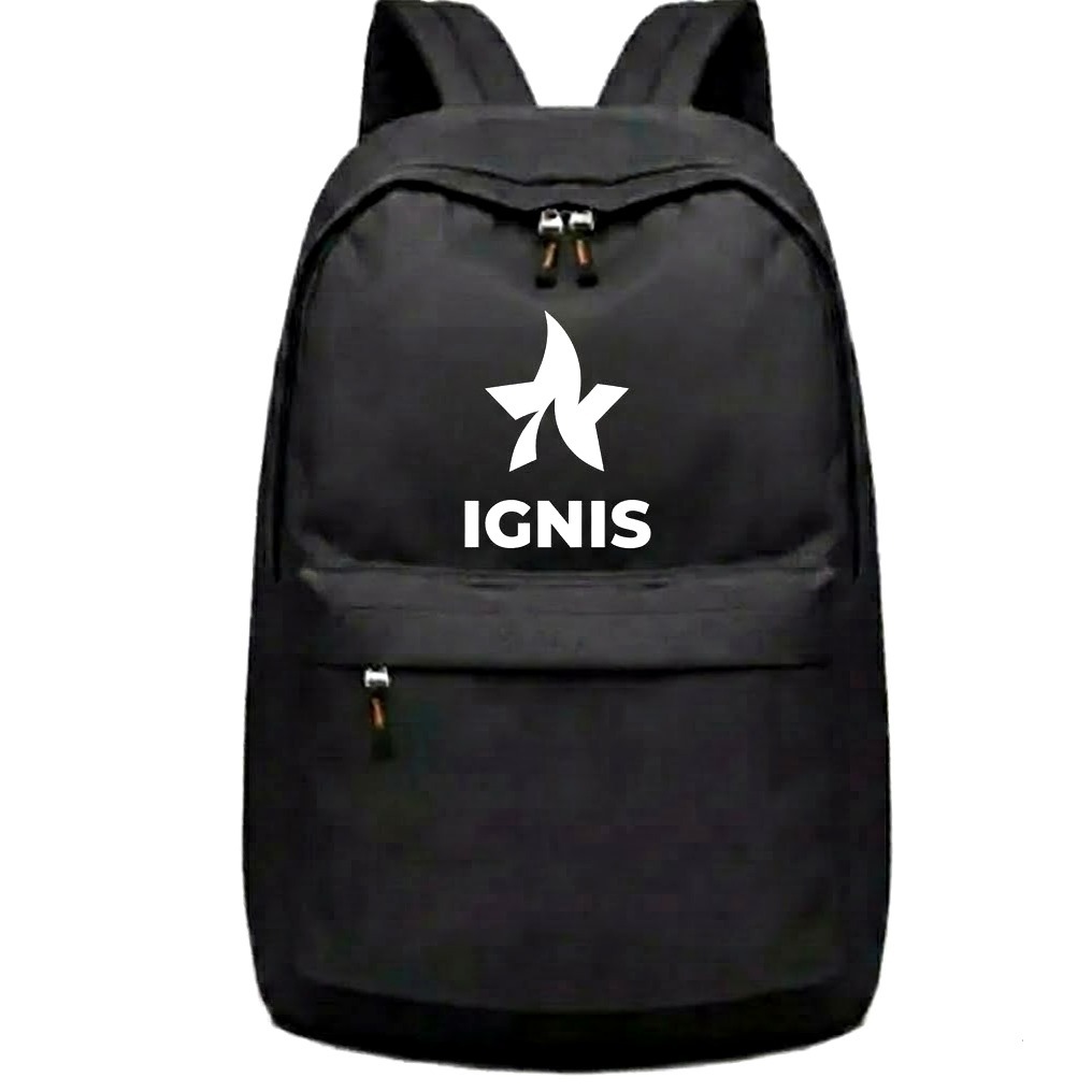Tas Ransel Pria Backpack Distro IGNIS - Tas Sekolah SMP SMA Kuliah Kerja Cowok Keren Murah Terbaru