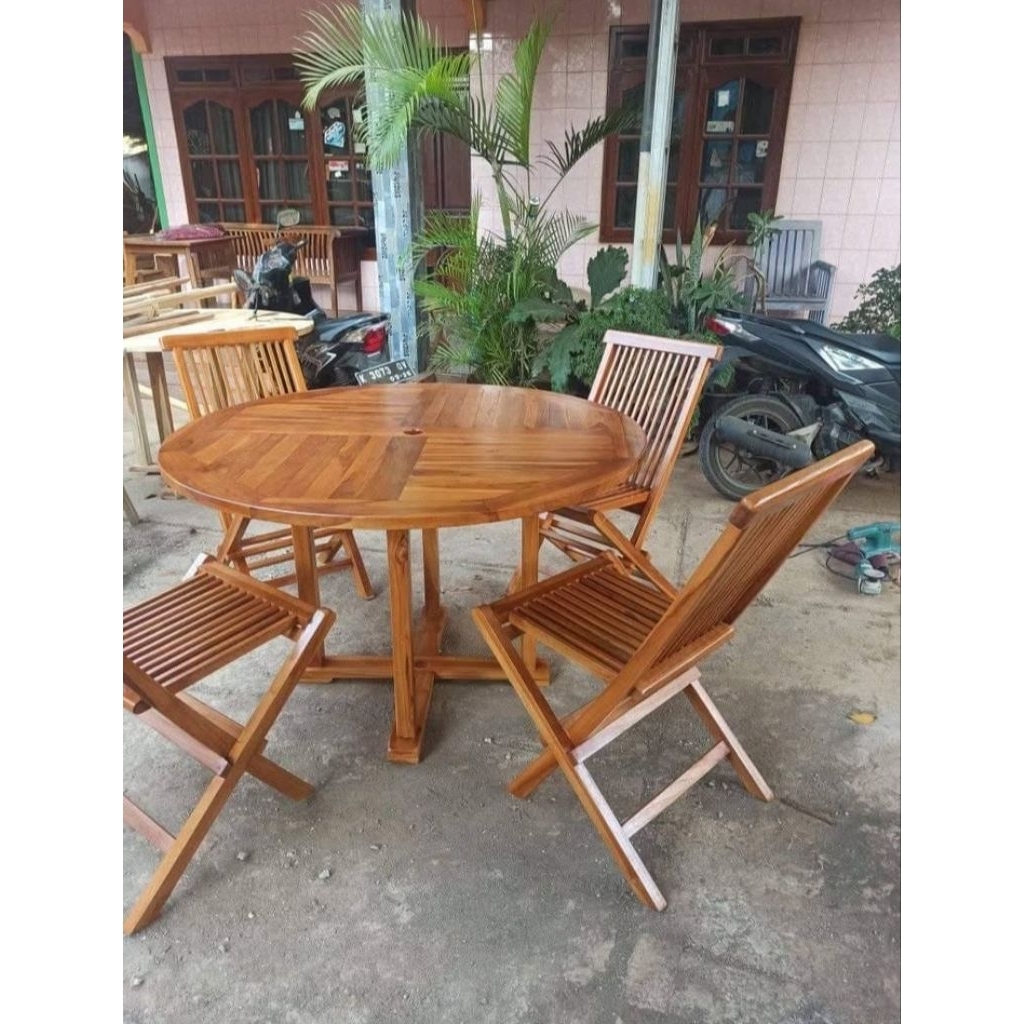 Setk Kursi Lipat Jati Jepara