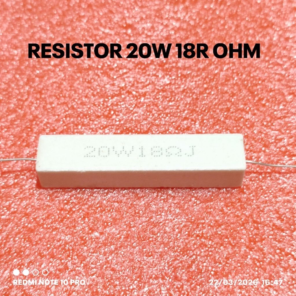 RESISTOR KAPUR 20W 20WATT 18R 18 OHM ROHS