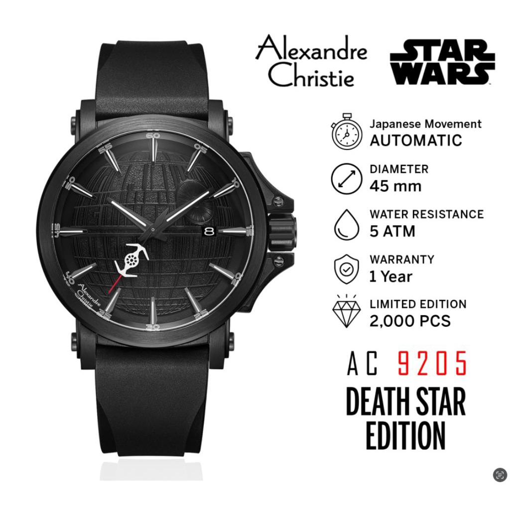 AC9205 Star Wars Jam Tangan Pria Alexandre Christie AC 9205 Original Limited Edition