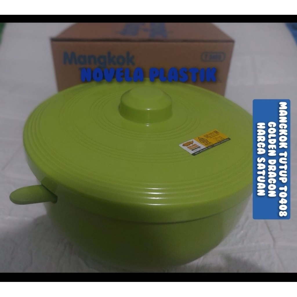 Mangkok / Sangku Nasi Tutup T0408 Melamin Golden Dragon