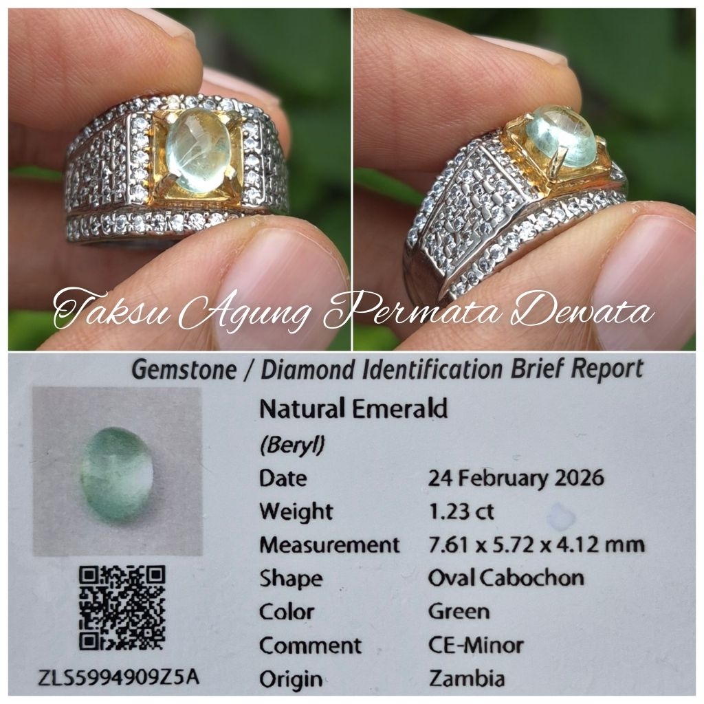 jamrud zambia ce minor 1,23 crt memo CGL lab ada ruby burma windusara dan blue safir