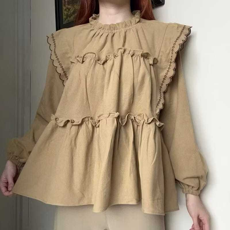 ANB - ZER KEDA TOPS BLOUSE / BLOUSE KEDA / BLUS ATASAN WANITA KEKINIAN / BLOUSE MODEL ADA RUMBAY / B