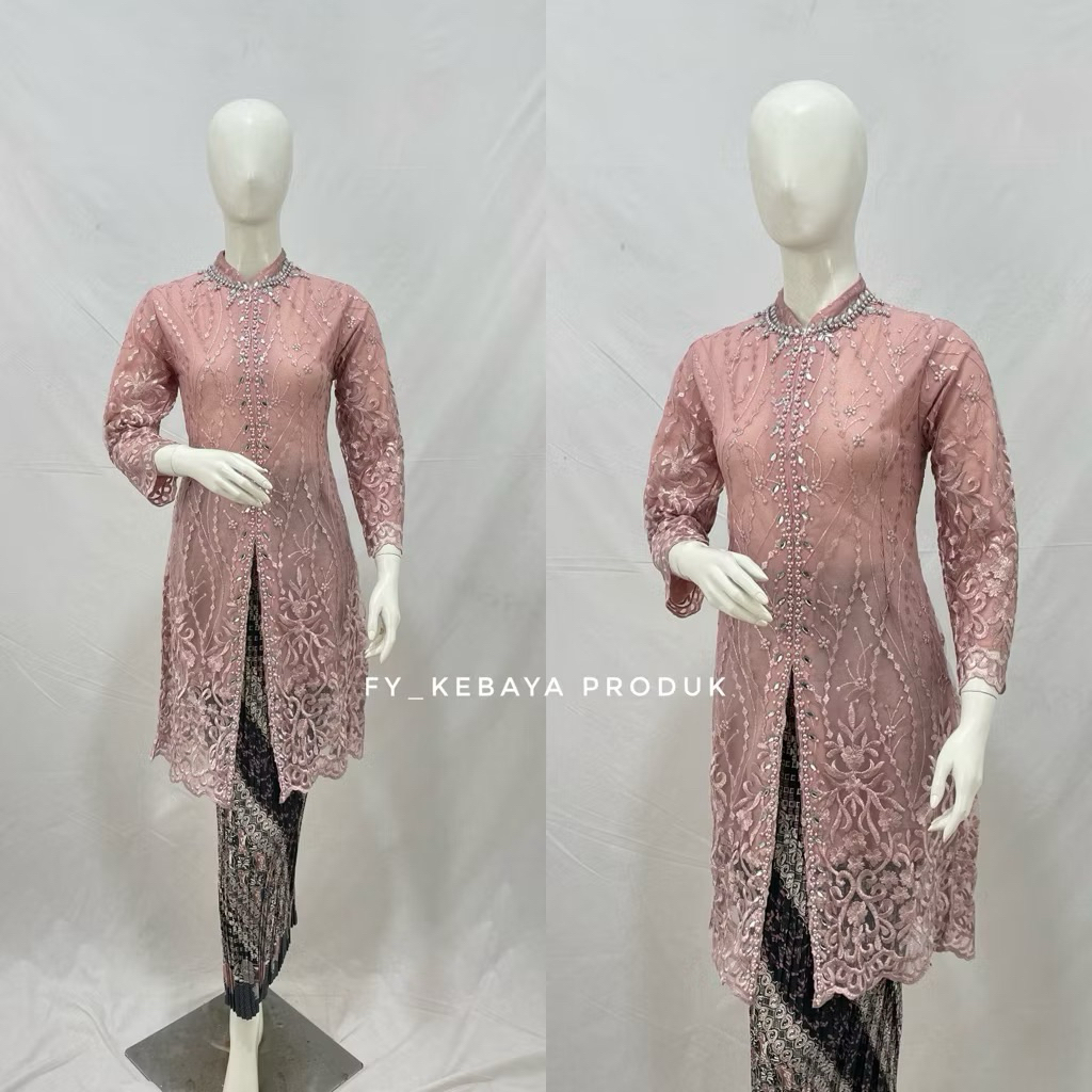 KEBAYA Tunik Sanghai tille Premium //Kebaya Tunik modern payet