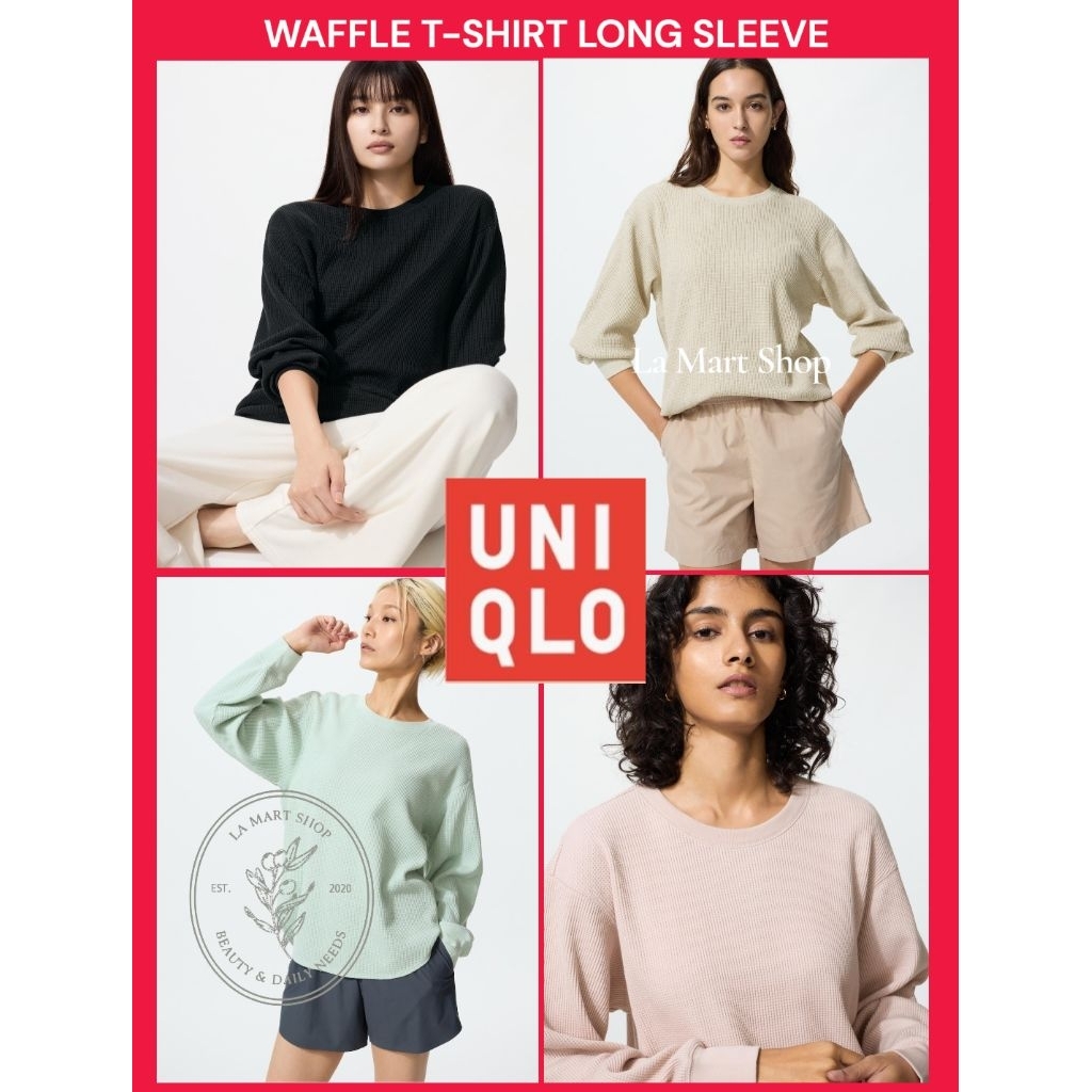 UNIQLO WOMEN - Waffle T-Shirt Long Sleeve