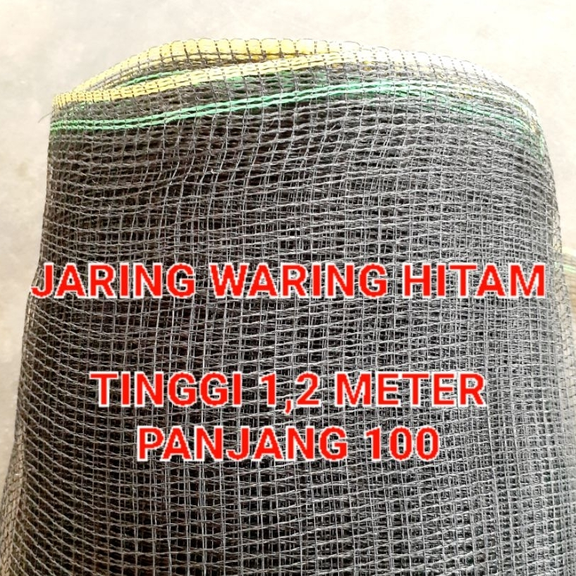Jaring Waring Hitam 1,2 x 5 Meter Pagar Tanaman Jaring Kandang Ayam