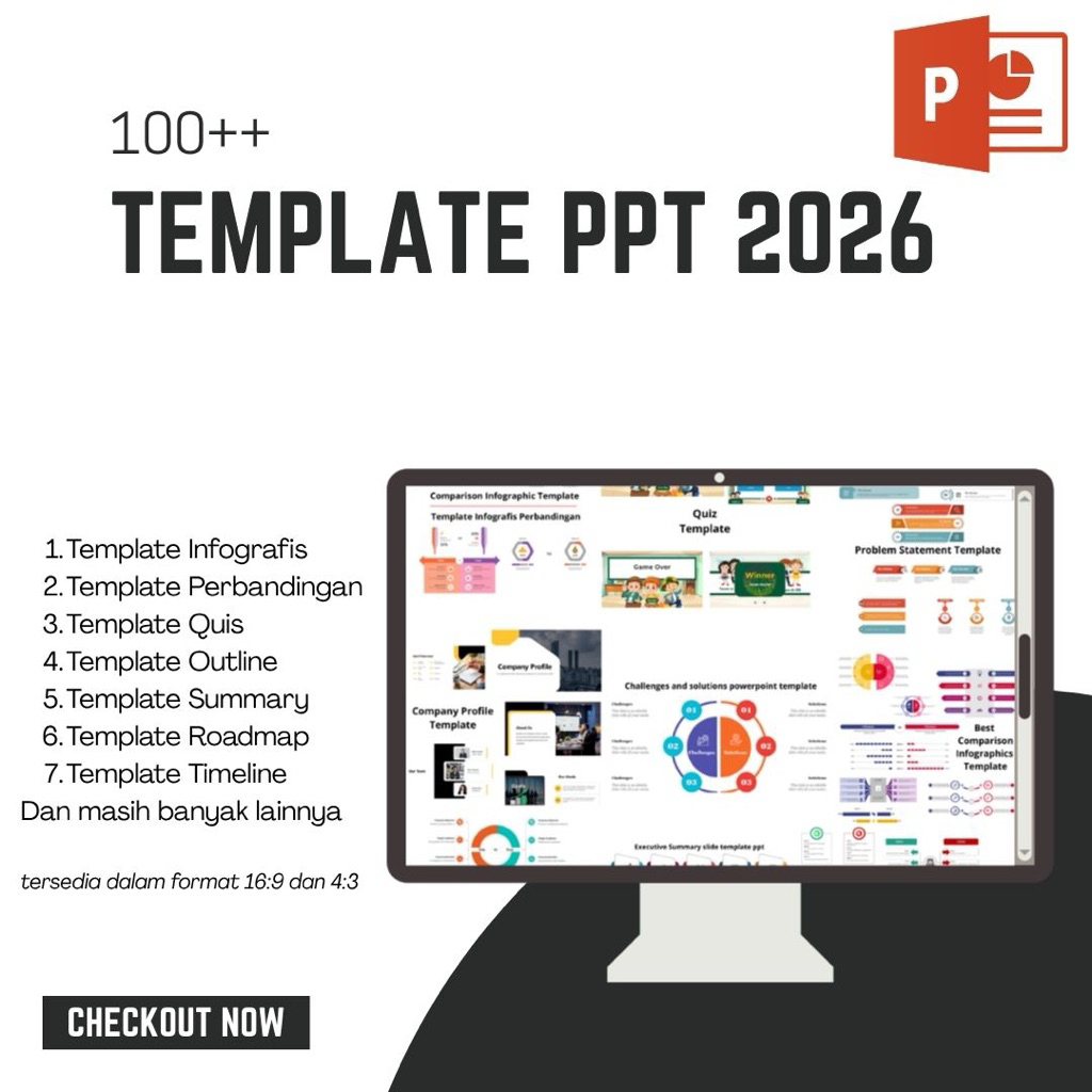 100+ Template PPT Profesional Siap Pakai | Infografis, Company Profile, Timeline, dll