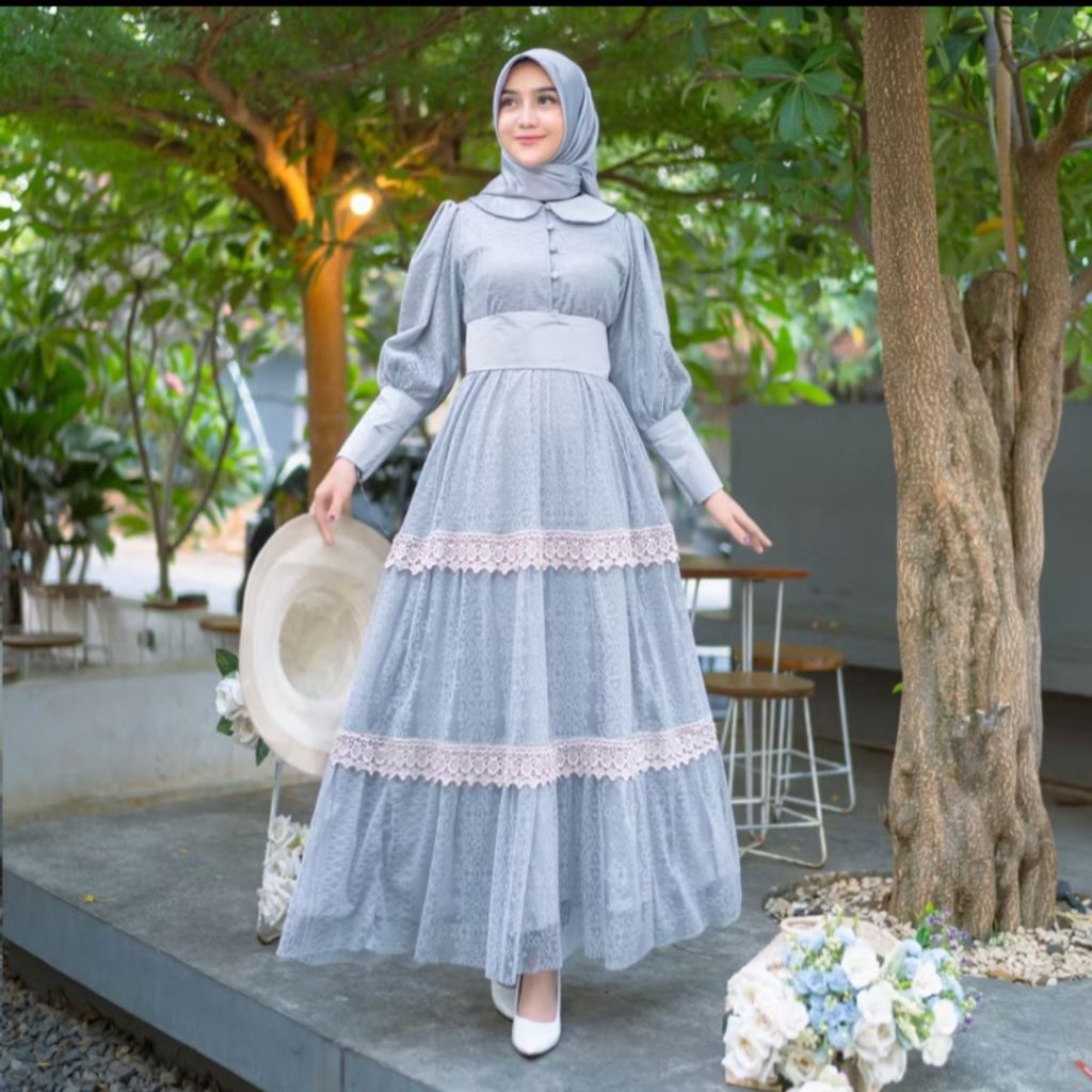 GAMIS BROKAT ELEANOR DRESS WISUDA KONDANGAN LAMARAN PREMIUM