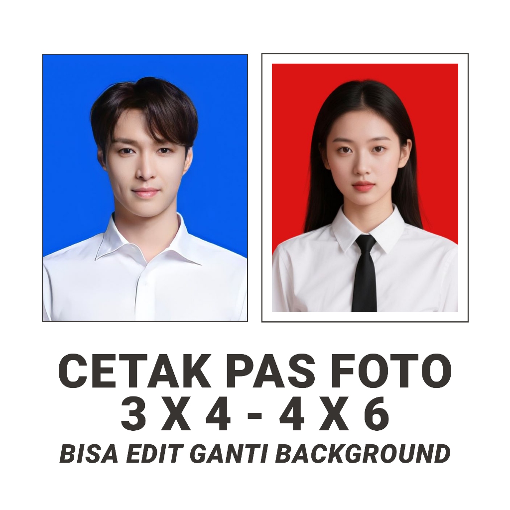 Cetak PAS FOTO 3x4 / PAS FOTO 4x6 Bahan Premium