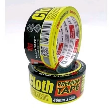 Lakban Kain Hitam 2 Inc Nachi (46mmx12m) / Cloth Tape Nachi 46mm