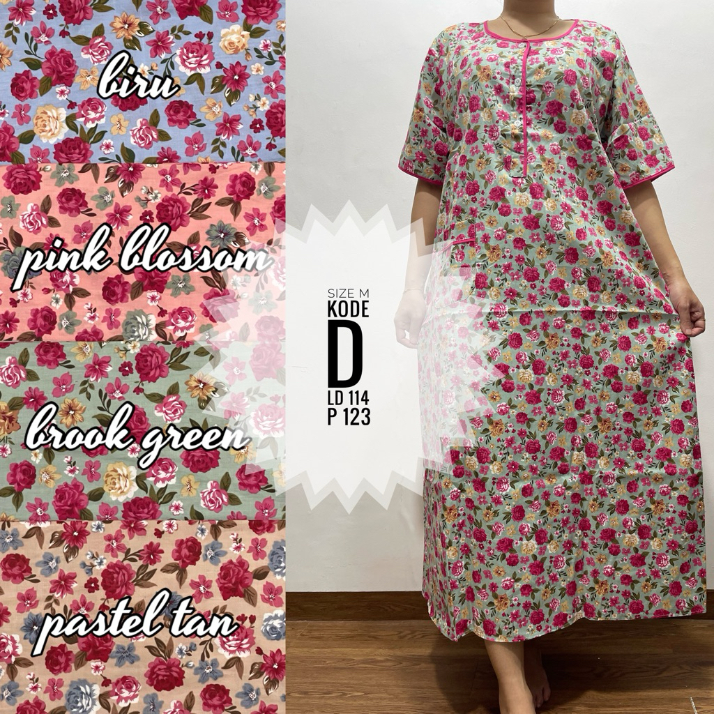 Longdress lengan pendek pretty girl size m daster longpen busui bumil