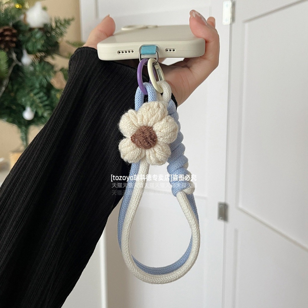 CASECARE Gantungan Kunci Gantungan Hp Aesthetic Korea Style tali Lanyard hp bulu | strap hp | lanyar