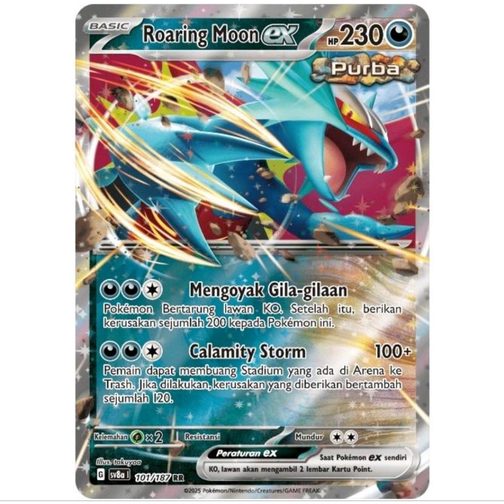 Roaring Moon ex RR sv8a Pokemon TCG Indonesia