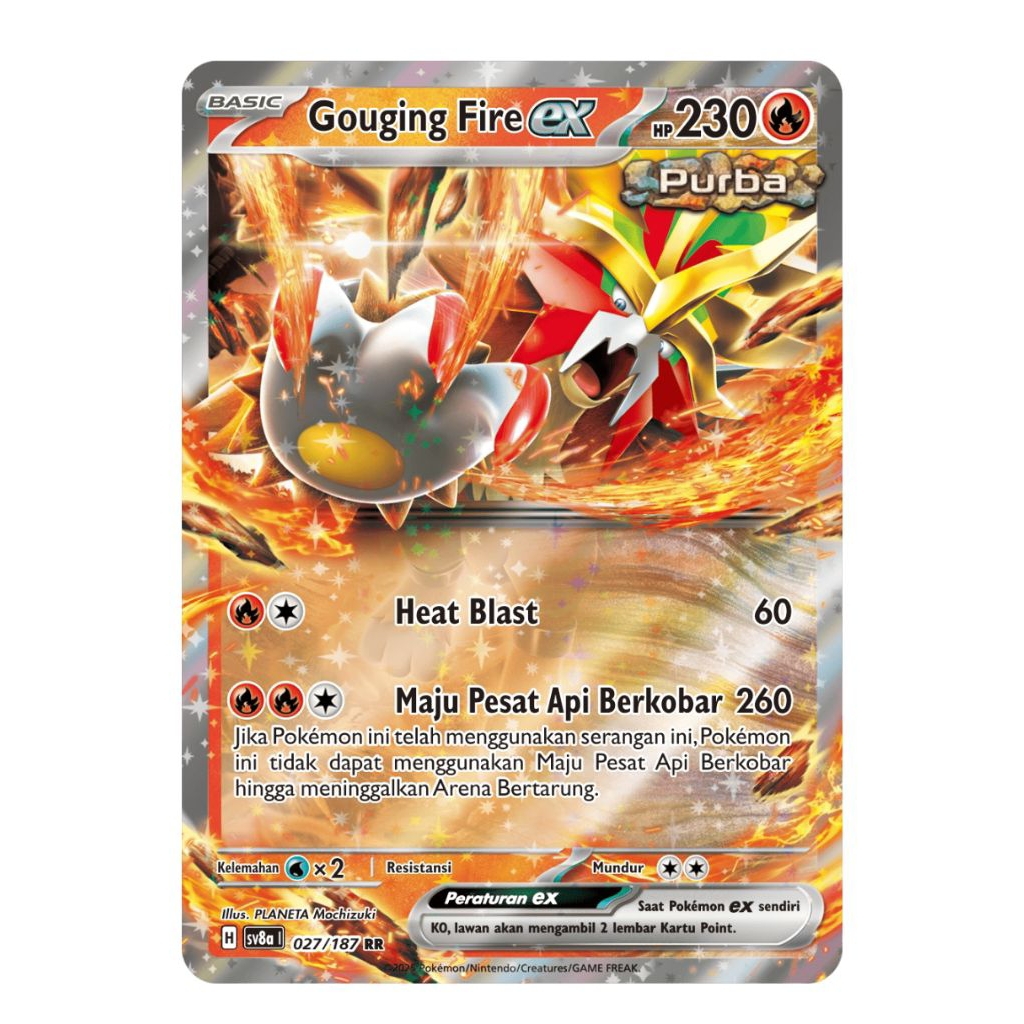 Gouging Fire ex RR sv8a Pokemon TCG Indonesia