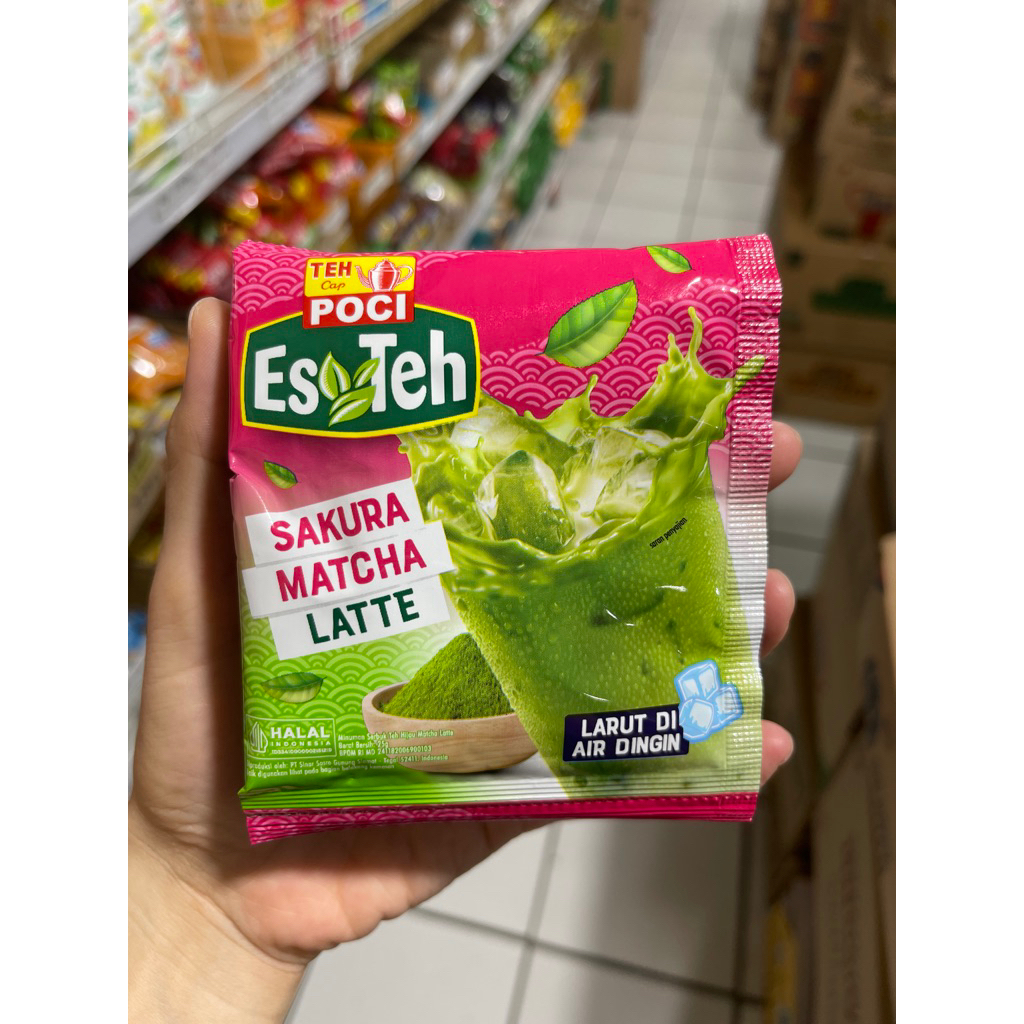 es teh poci sakura matcha latte sachet isi 5 - es teh poci teh tarik gula aren - es teh poci pandan 