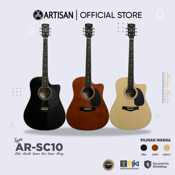 NEW ARTISAN Gitar Akustik Tanam Besi AR - SC10 Senar String Guitar