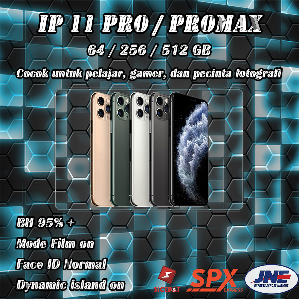 iPhone 11 Pro/iPhone 11 Pro Max 64GB 256GB 512GB Second Original 100% Mulus Fulset wifi only Murah