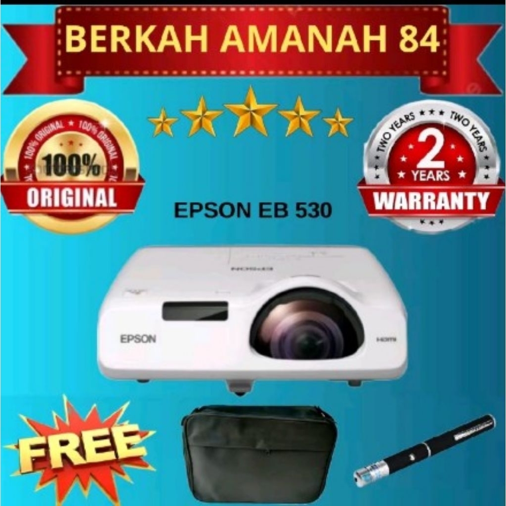 PROYEKTOR EPSON EB 530 SHROT THROW 530 XGA 3200 LUMENS HDMI