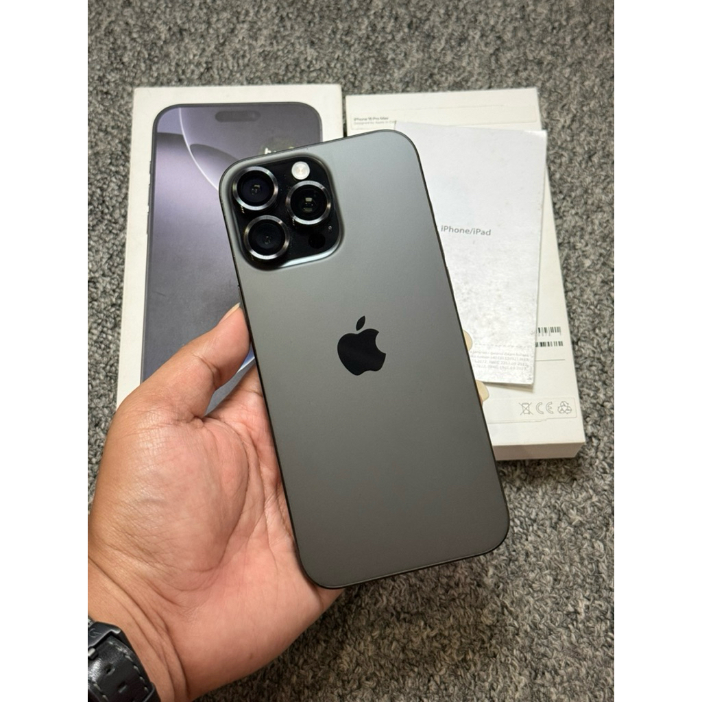 iphone 16 pro max 256gb ibox second black titanium