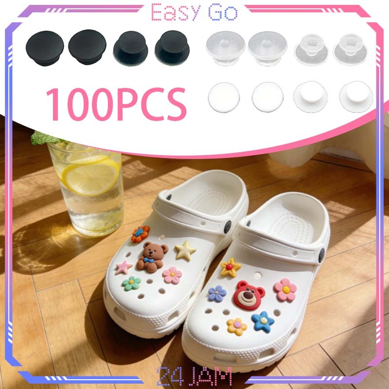 Isi 100pcs Jibitz Sandal Crocs 12mm Pin Sendal Crocs Diy Pin Hiasan Sandal Crocs Aksesoris Sandal Ko