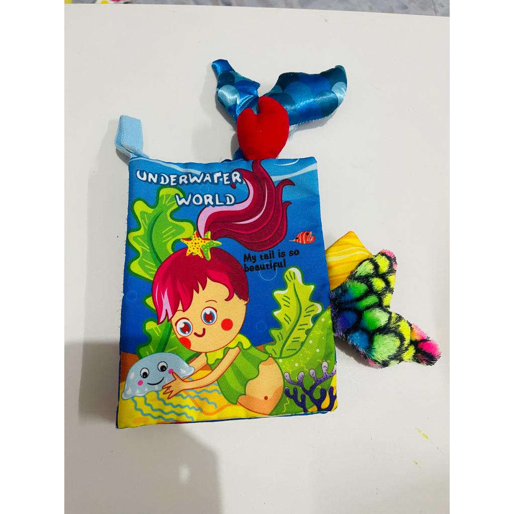 PRELOVED Buku bantal bayi buku kain buku mainan bayi softbook cloth book