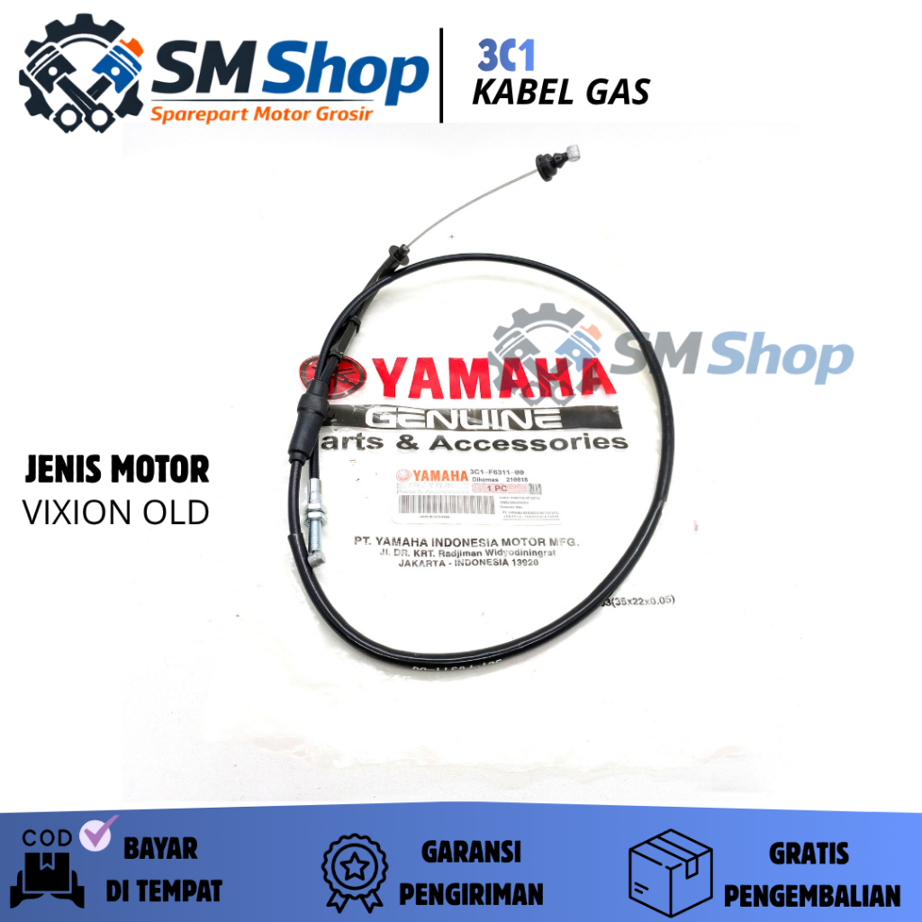 3C1 KABEL GAS MOTOR YAMAHA VIXION OLD VIXION LAMA/ CABEL GAS/ TALI KABEL GAS/ GAS TALI KABEL/ YAMAHA