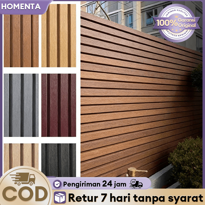 PREMIUM wall panel PVC 145CM*15CM 6 PCS wallpanel pvc dinding Wood Panel WPC Dinding Motif Kayu 3D W