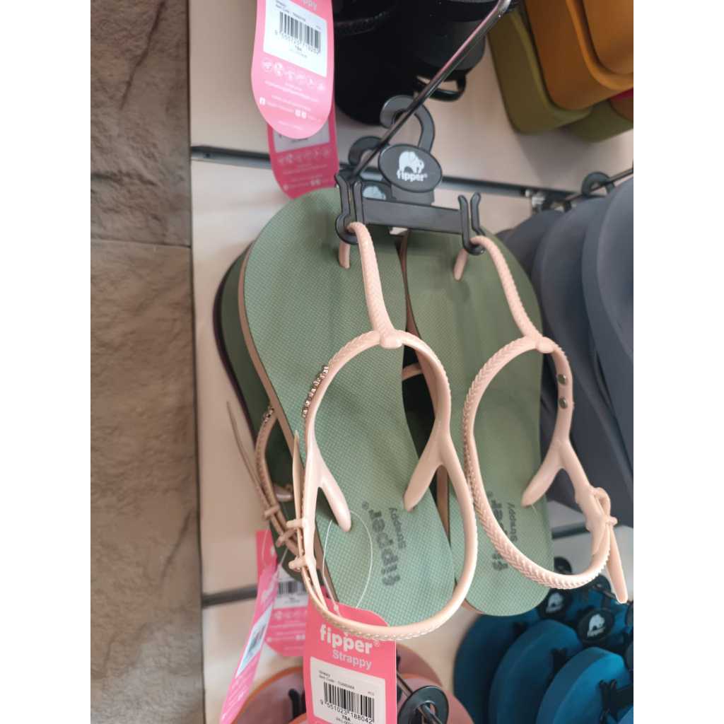 Sandal Fipper New Strappy Green Army Beige Metalic Original Sandal Strappy