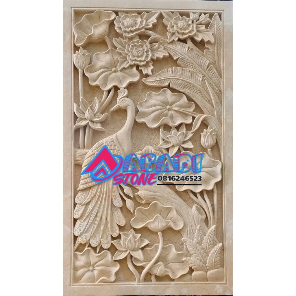 MERAK UKIRAN MERAK BUNGA MAWAR RELIEF