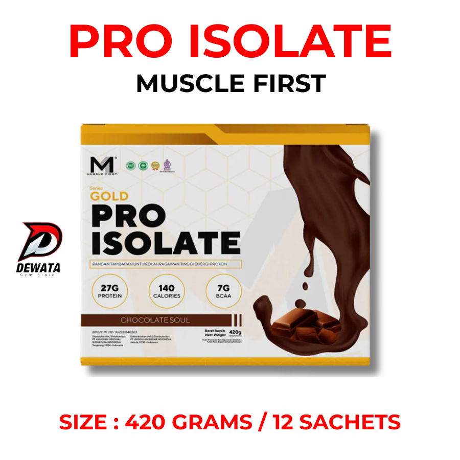 Muscle First M1 PRO ISOLATE Box 12 Sajian Whey Protein WPI Tinggi Protein
