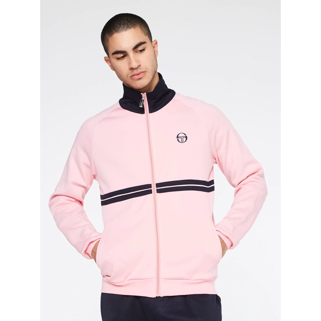 Sergio Tacchini Dallas Tracktop Jacket In Candy Pink / Black