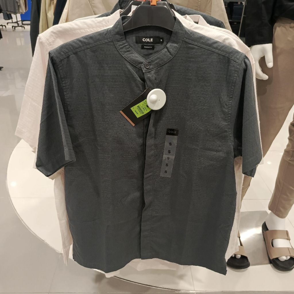 Cole kemeja Koko lengan pendek pria dewasa Size S - XL