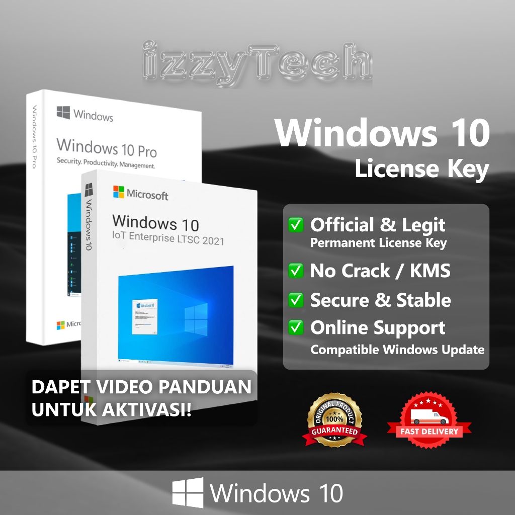 Windows 10 Pro / Home / Enterprise / IoT Enterprise LTSC Original License Key / Product Key Lifetime