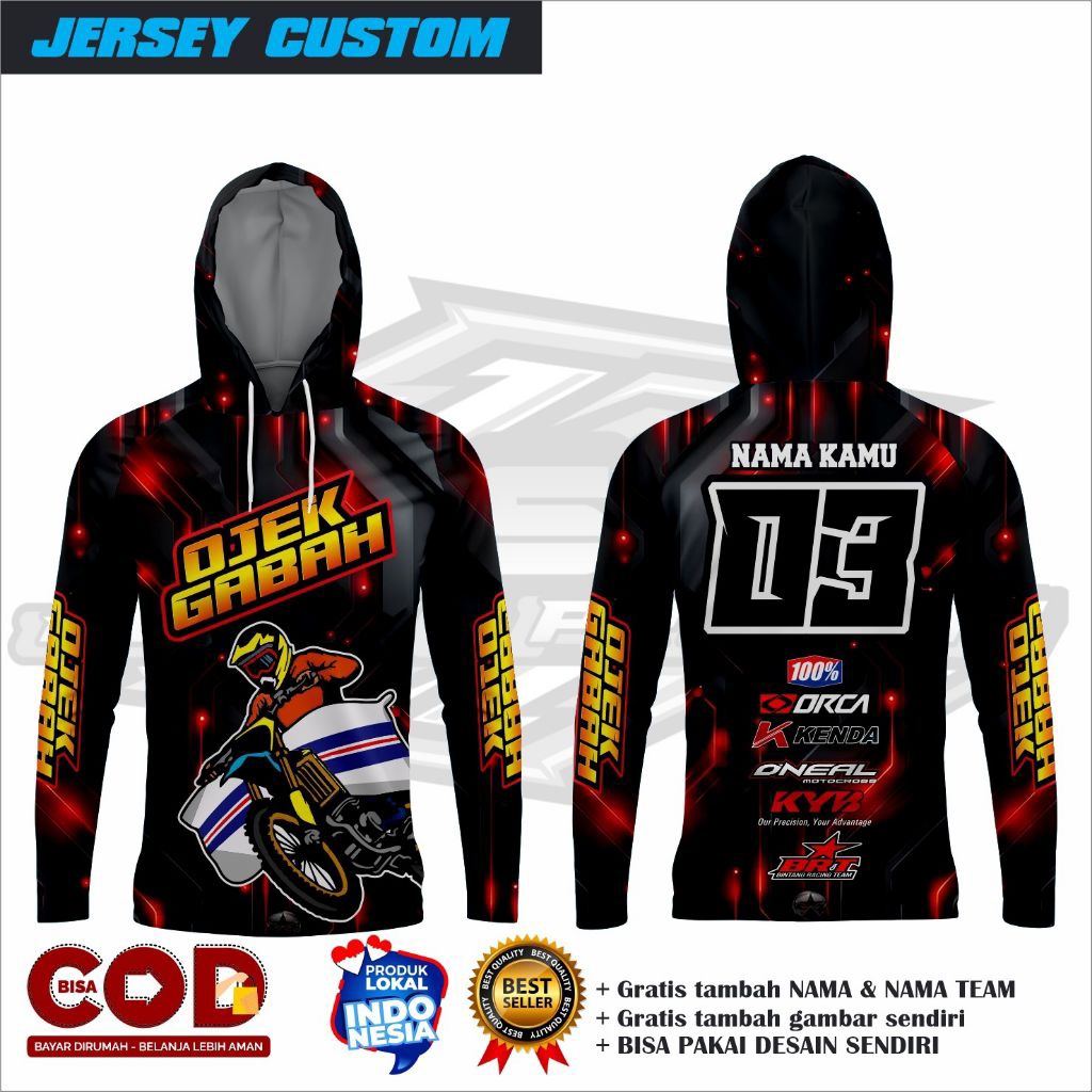 Jersey ojek gabah/Jersey ojek gabah custom/Jersey ojek gabah terbaru/Jersey ojek gabah lengan panjan