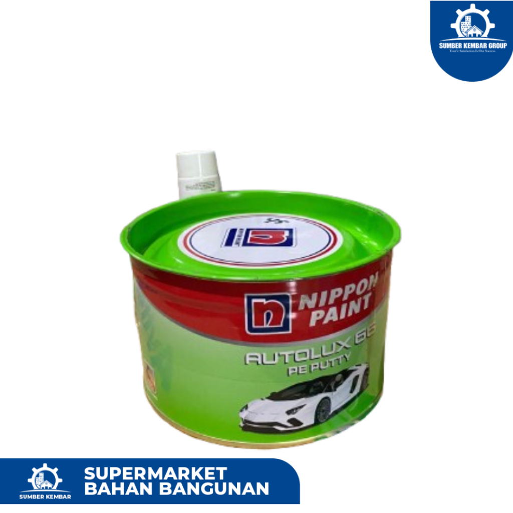 Dempul Autolux 66 PE Putty Nippon Paint - Dempul Besi & Plastik Kualitas Premium