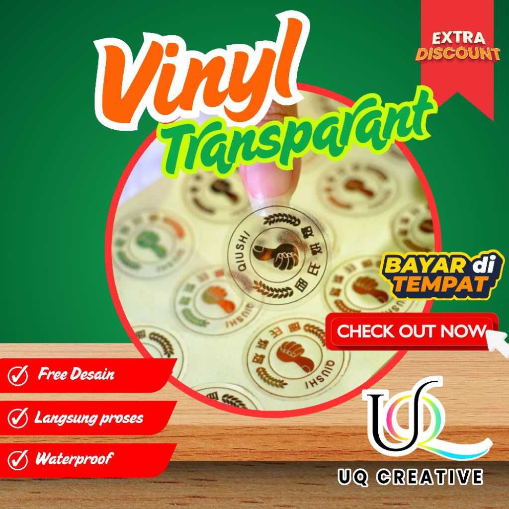 Cetak Stiker A3+ | Cetak Stiker Label | Cetak Stiker Vinyl Transparant Cutting A3 A4