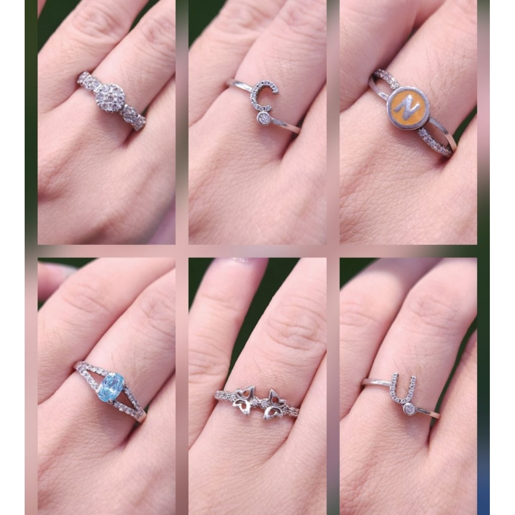 CINCIN HURUF WARNA.LIMITED EDITION.PERAK ASLI 925 LAPIS MAS ANTI KARAT