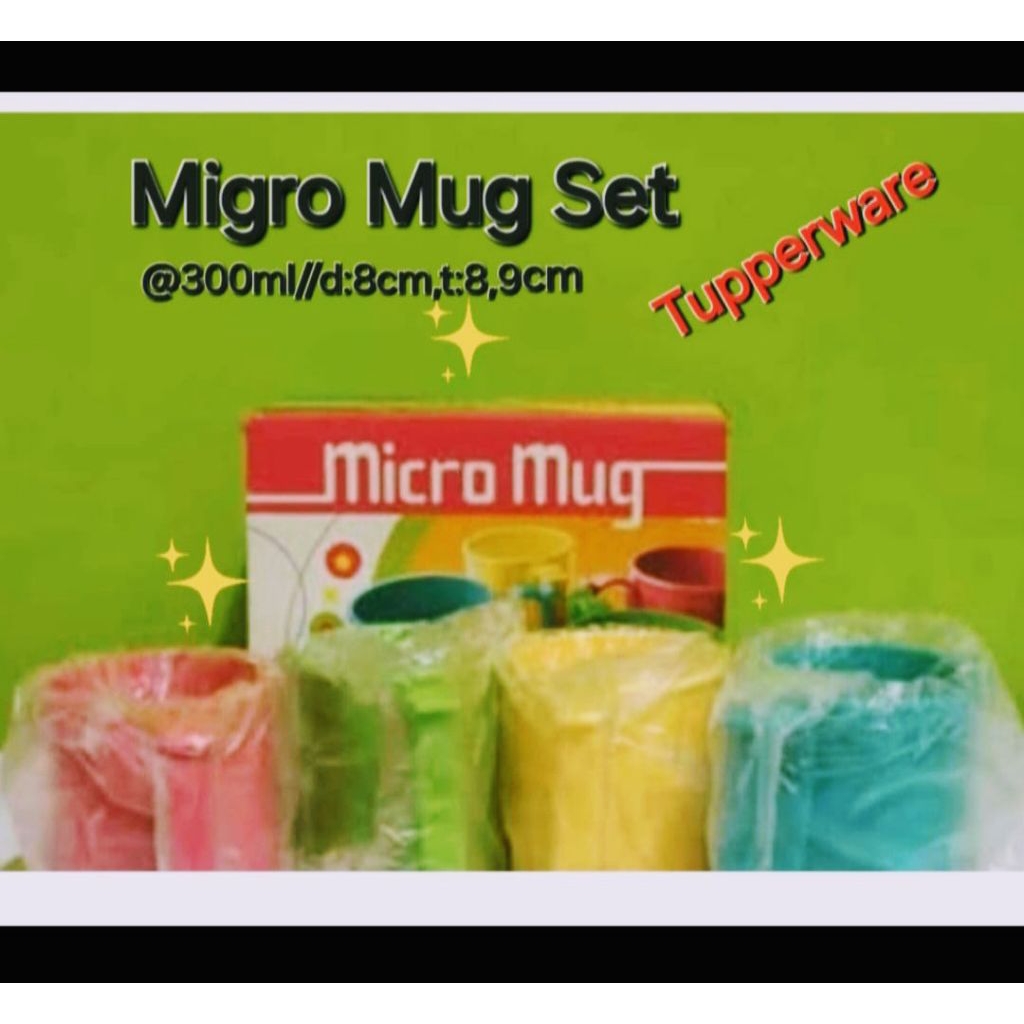 Set Migro Mug Tupperware//mug jadul Tupperware