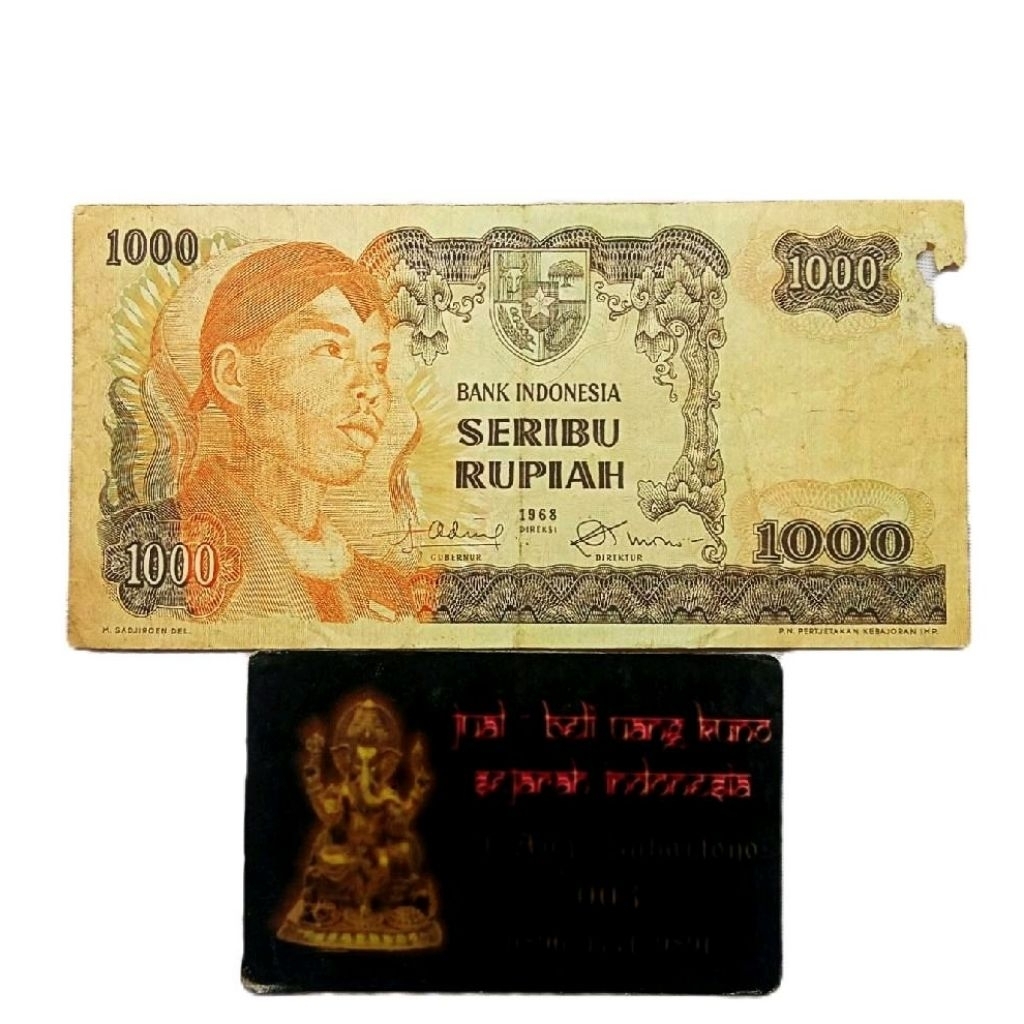 UANG 1000 RUPIAH 1968 SERI SUDIRMAN
