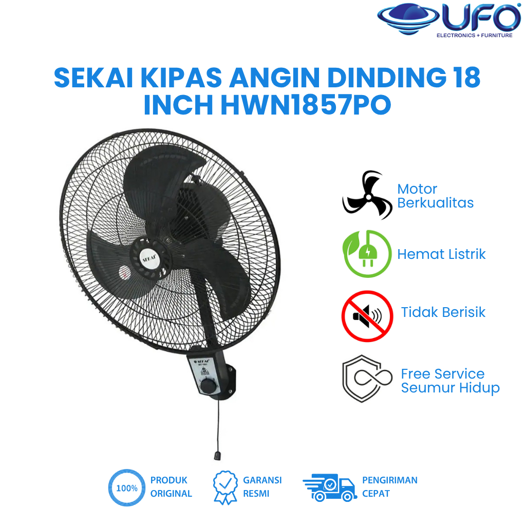 Sekai Kipas Angin Dinding 18 Inch HWN1857PO