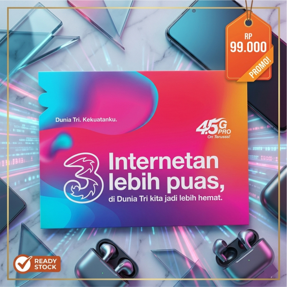 kartu perdana three siap pakai