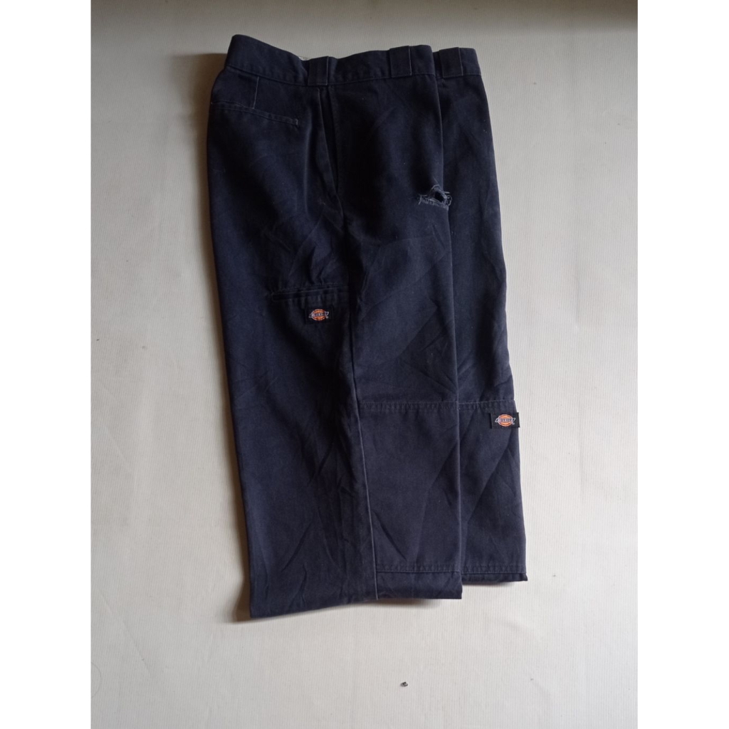 Celana Dickies Double Knee Loose Fit Warna Dark Navy Size 38×34 Second Brand Dickies