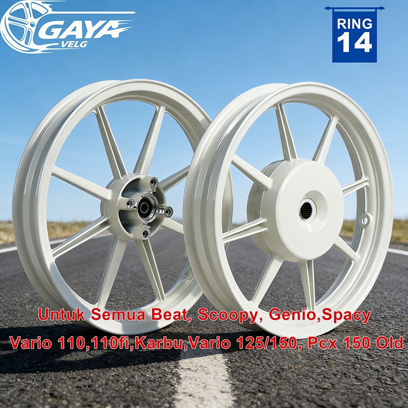 Velg BikingBoy Untuk Semua Beat, Scoopy, Genio, Spacy, Vario 110,110fi ,Karbu,Vario 125/150, Pcx 150