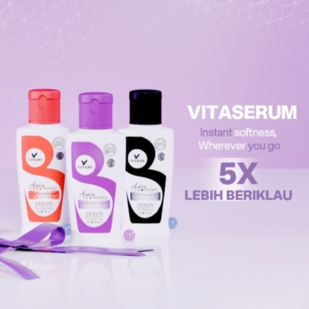 JELITA KOSMETIK~ Venon Hair Treatment Vita Serum 30 ML / Serum rambut Venon / Vitamin Rambut Venon